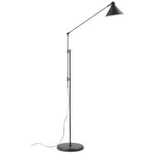 Černá kovová stojací lampa Kave Home Dione 220 cm