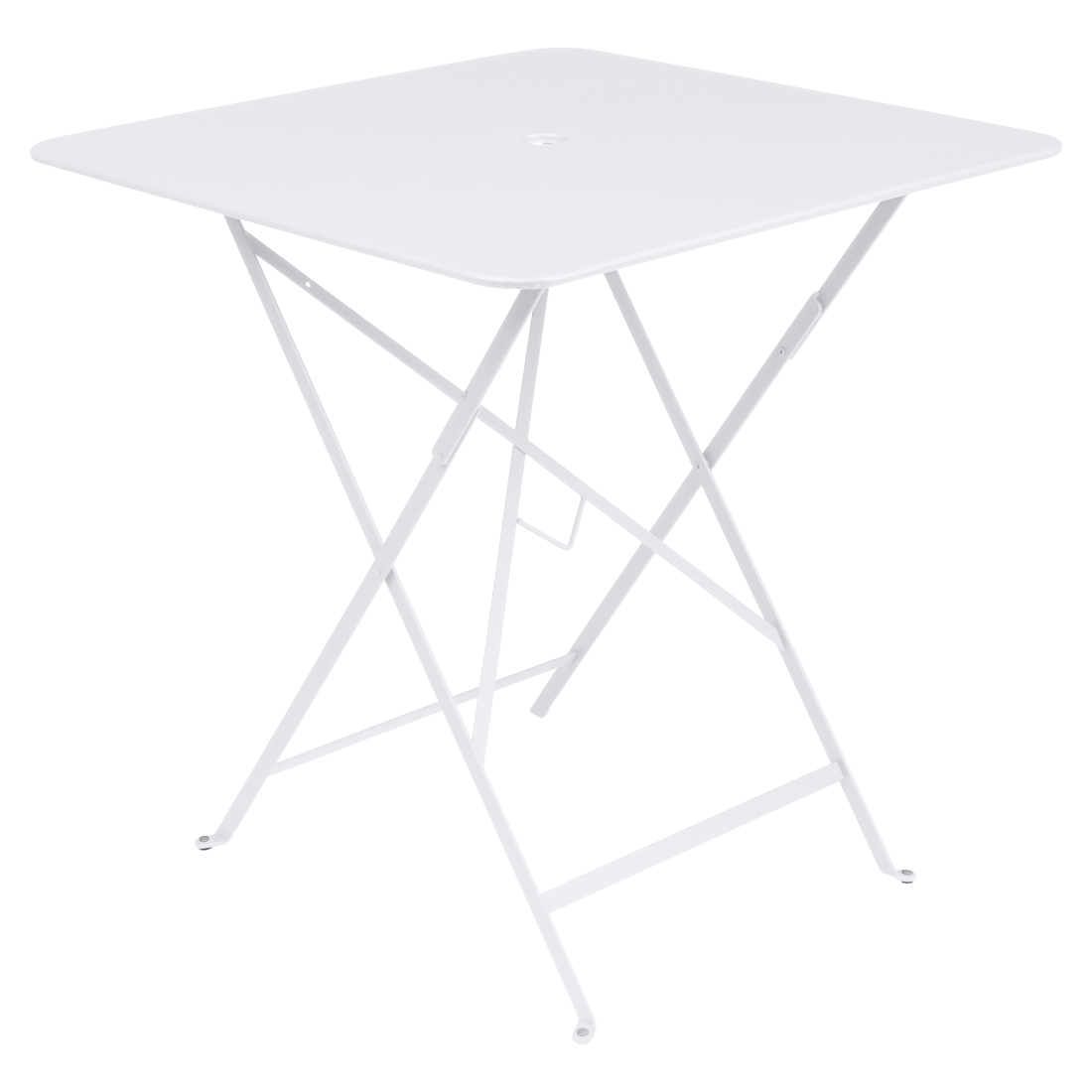 Bílý kovový skládací stůl Fermob Bistro 71 x 71 cm