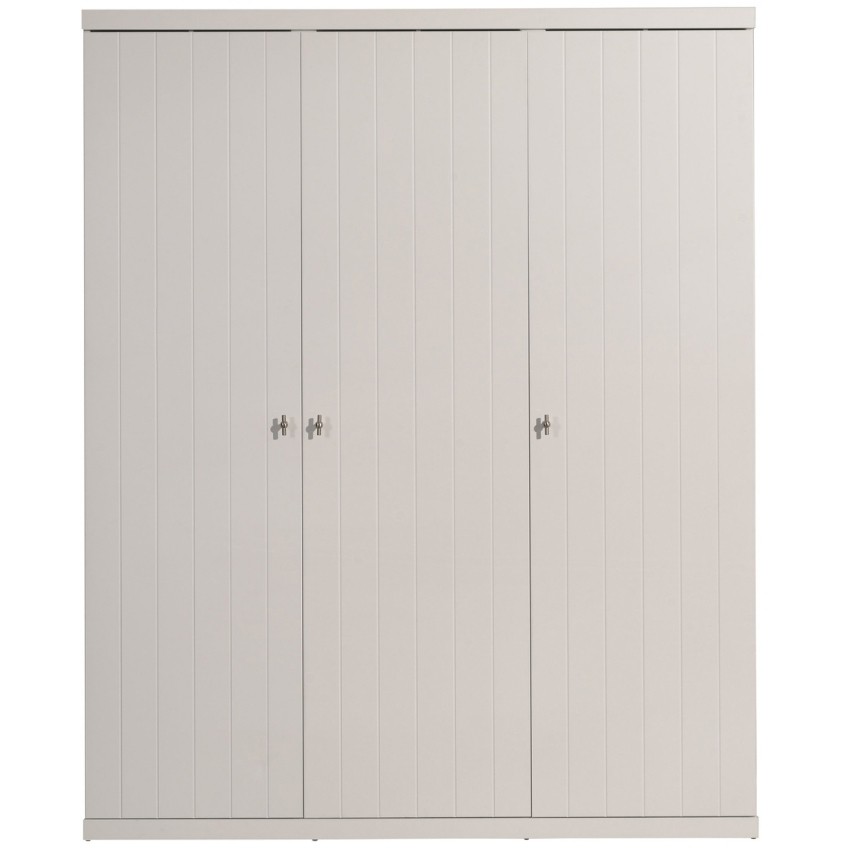 Bílá dřevěná skříň Vipack Robin 205 x 166 cm
