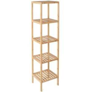 Moebel Living Koupelnový bambusový regál Nunak 145 x 35 cm