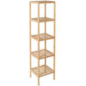 Moebel Living Koupelnový bambusový regál Nunak 145 x 35 cm