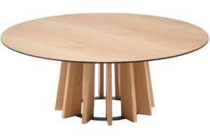 Dubový kulatý konferenční stolek Micadoni Mojave 140 cm