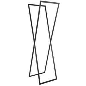 Nordic Design Černý kovový stojací věšák Rosie 175 cm