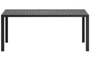 Šedý kovový zahradní jídelní stůl Kave Home Culip 180 x 90 cm