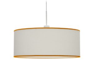 Bílo-žluté látkové stínidlo Kave Home Binisalem 50 cm
