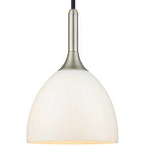 Opálově bílé skleněné závěsné světlo Halo Design Bellevue II. 24 cm