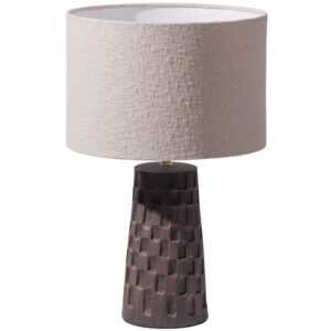 WOOOD Hnědá terakotová stolní lampa Lofi