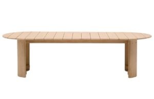 Dřevěný zahradní jídelní stůl Kave Home Xoriguer 280 x 110 cm