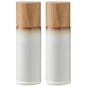 BITZ Set dvou bílých kameninových mlýnků na sůl a pepř Zesty 17 cm