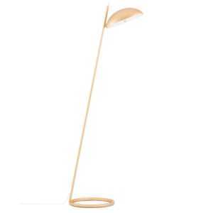Zlatá kovová stojací LED lampa Nova Luce Flute 153 cm